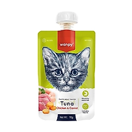Wanpy Taze Ton Balıklı ve Tavuk Etli Kedi Et Ezmesi (90 g)