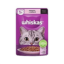 Whiskas Somonlu Yetişkin Kedi Pouch Yaş Mama (85 g)