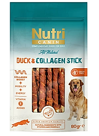 Nutri Canin Ördek Eti Sargılı Kolajen Çubuk Tahılsız Köpek Et Ödülü 80 Gr.