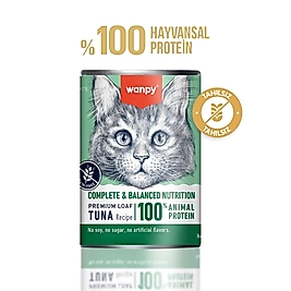 Wanpy Wanpy Tahılsız Kedi %100 Gerçek Et 375 gr Ton Balıklı Konserve