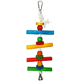 Wooden Birs Toys Zilli 4'lü Ahşap Kuş Oyuncak (38x12cm)