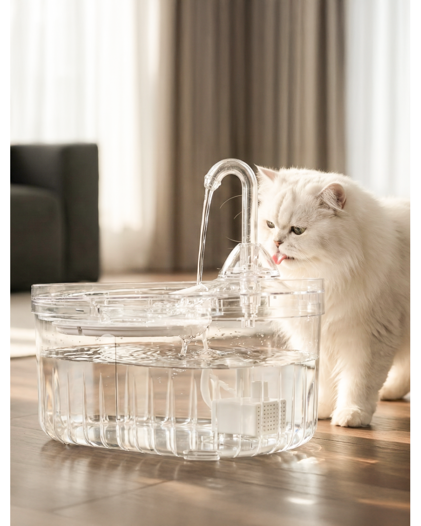 Şeffaf Otomatik Kedi Su Pınarı
